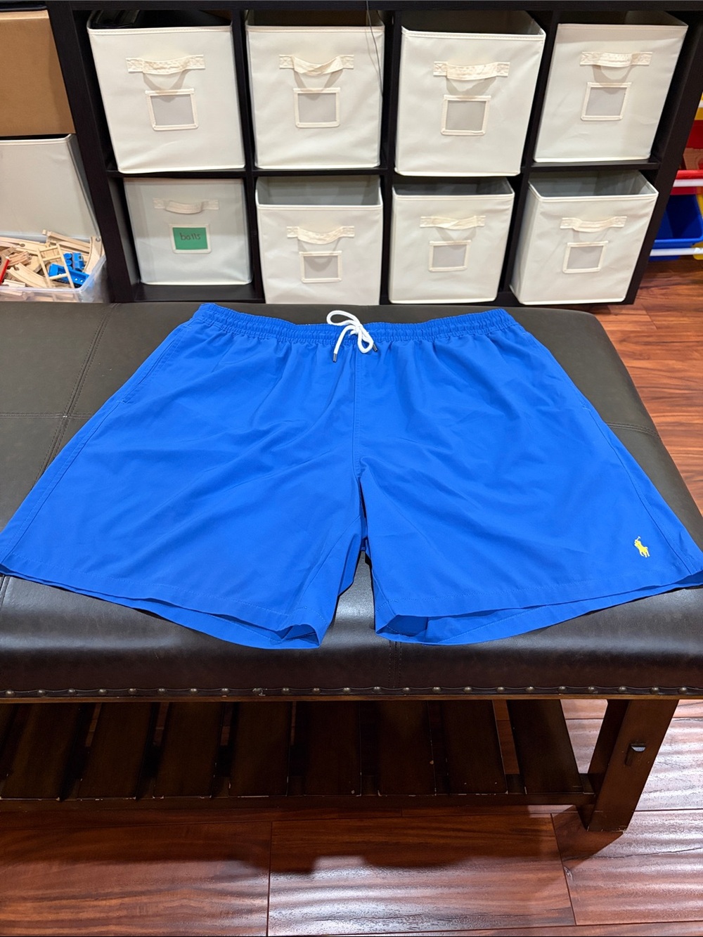 Polo by Ralph Lauren Bright Blue Athletic Swim Shorts with Drawstring
